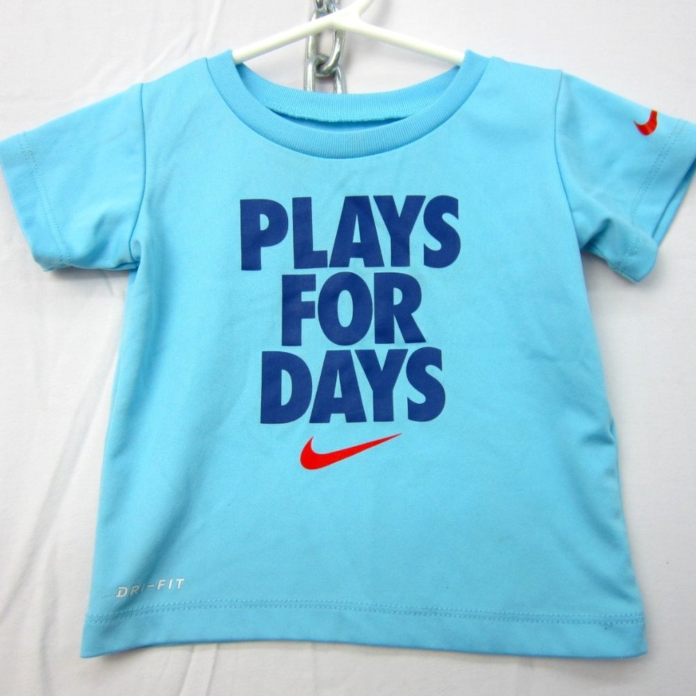 Nike Dri-fit 12M short sleeve T-shirt blue Plays for Days